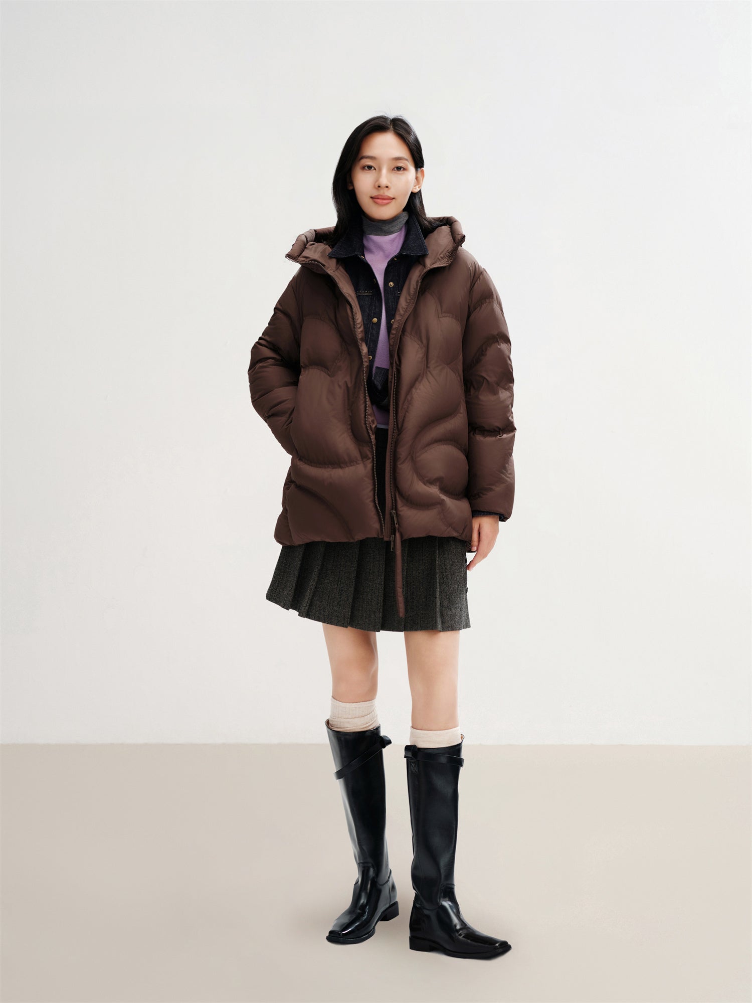 EP YAYING White Goose Down Puffer Jacket EGKIAY906AK