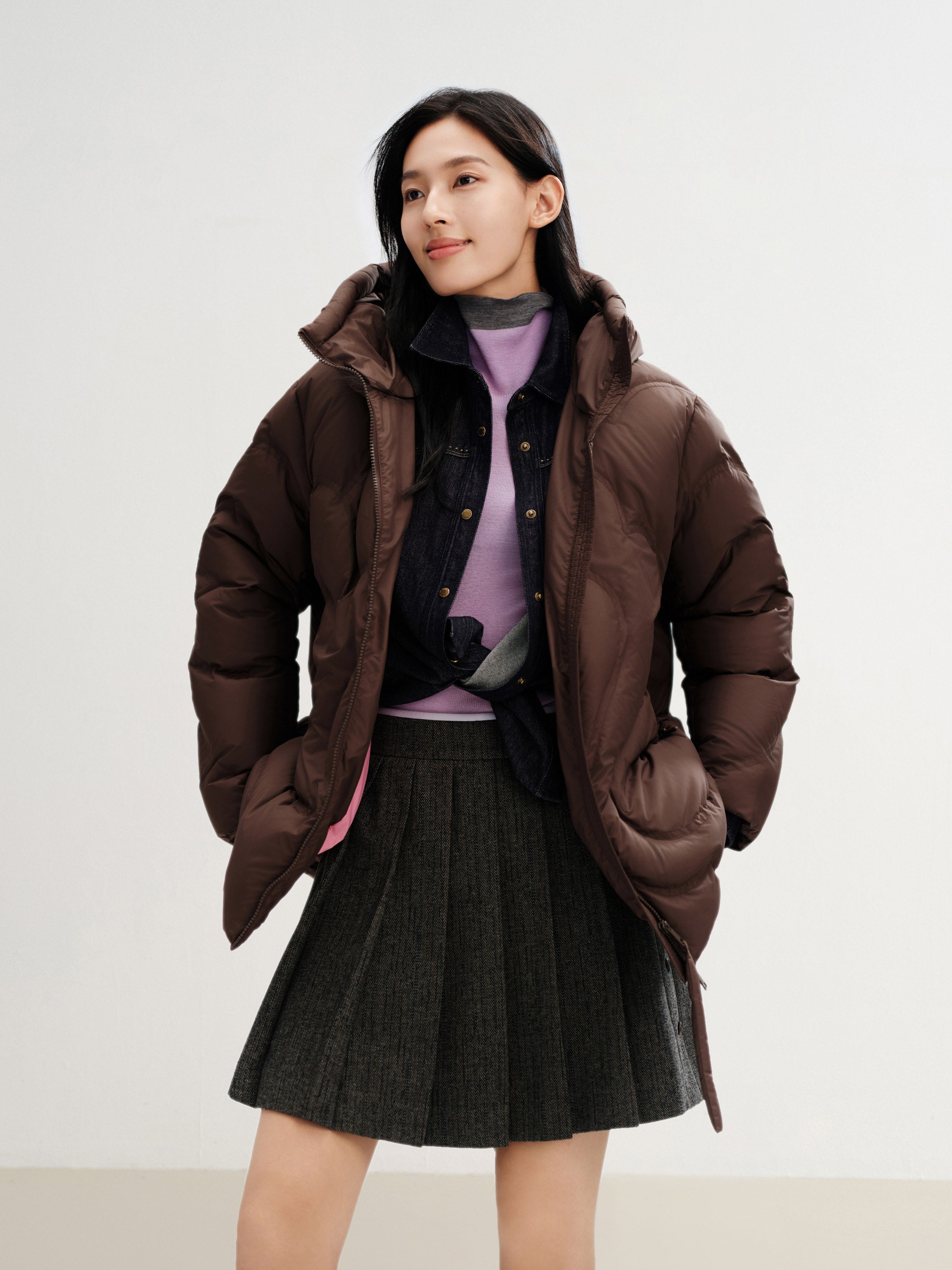 EP YAYING Lightweight Puffy Down Jacket