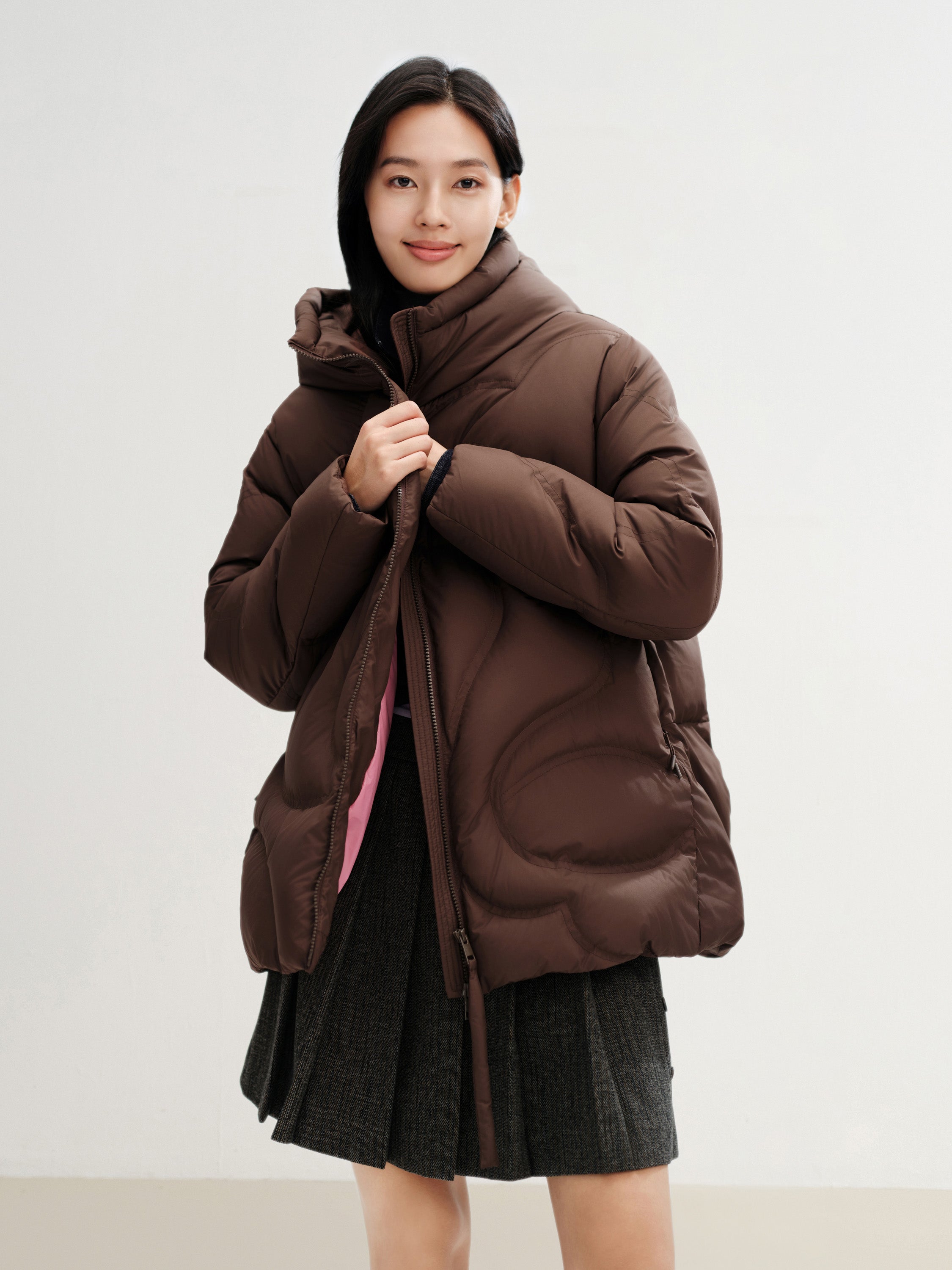 EP YAYING Lightweight Puffy Down Jacket