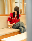 EP YAYING Wool Yak Wool Red Sweater