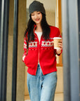EP YAYING Wool Yak Wool Red Sweater