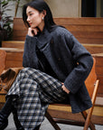 EP YAYING British Style Bouclé Wool Yak Wool Woolen Coat