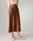 EP YAYING High-Waist Draped Tri-Acetate Skirt