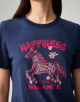 EP YAYING Embroidered Cotton T-Shirt