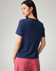 EP YAYING Embroidered Cotton T-Shirt