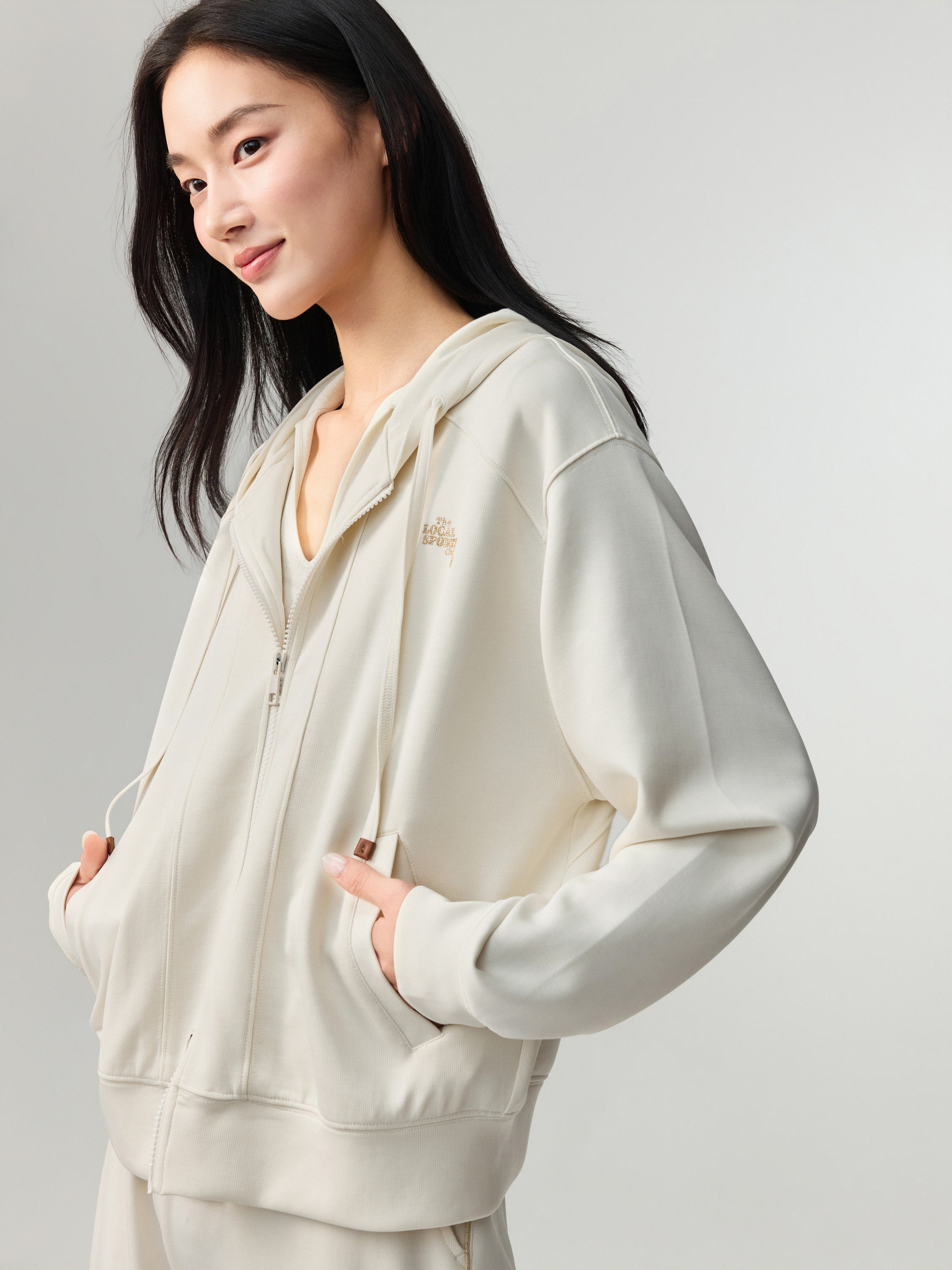 EP YAYING Sporty Knitted Sweatshirt
