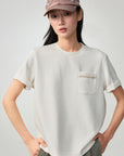 EP YAYING Knitted Short Sleeve T-shirt