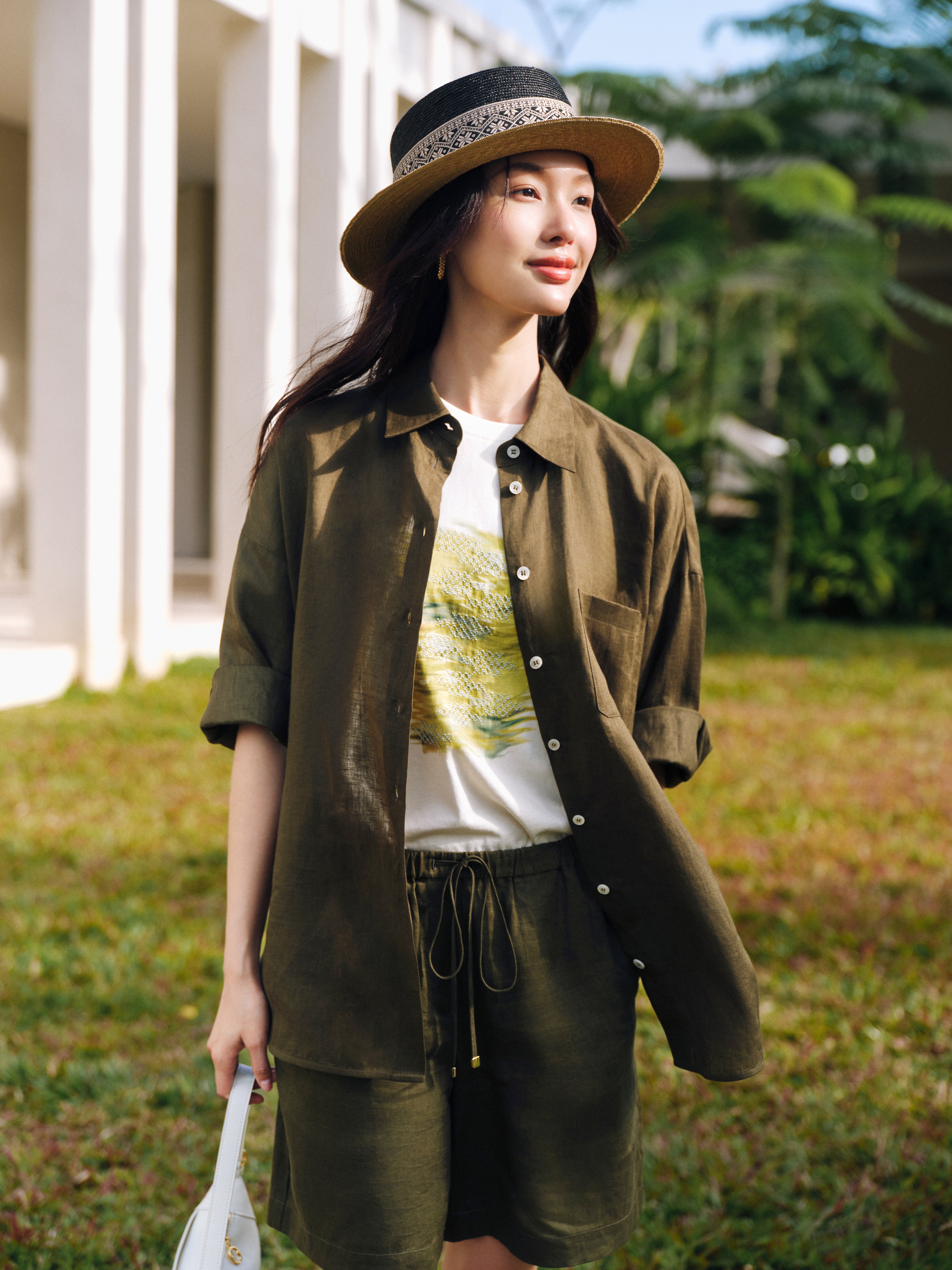 EP YAYING 100% Linen Shirt