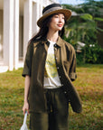 EP YAYING 100% Linen Shirt