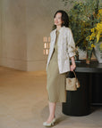 EP YAYING 100% Linen Stand-Collar Jacket