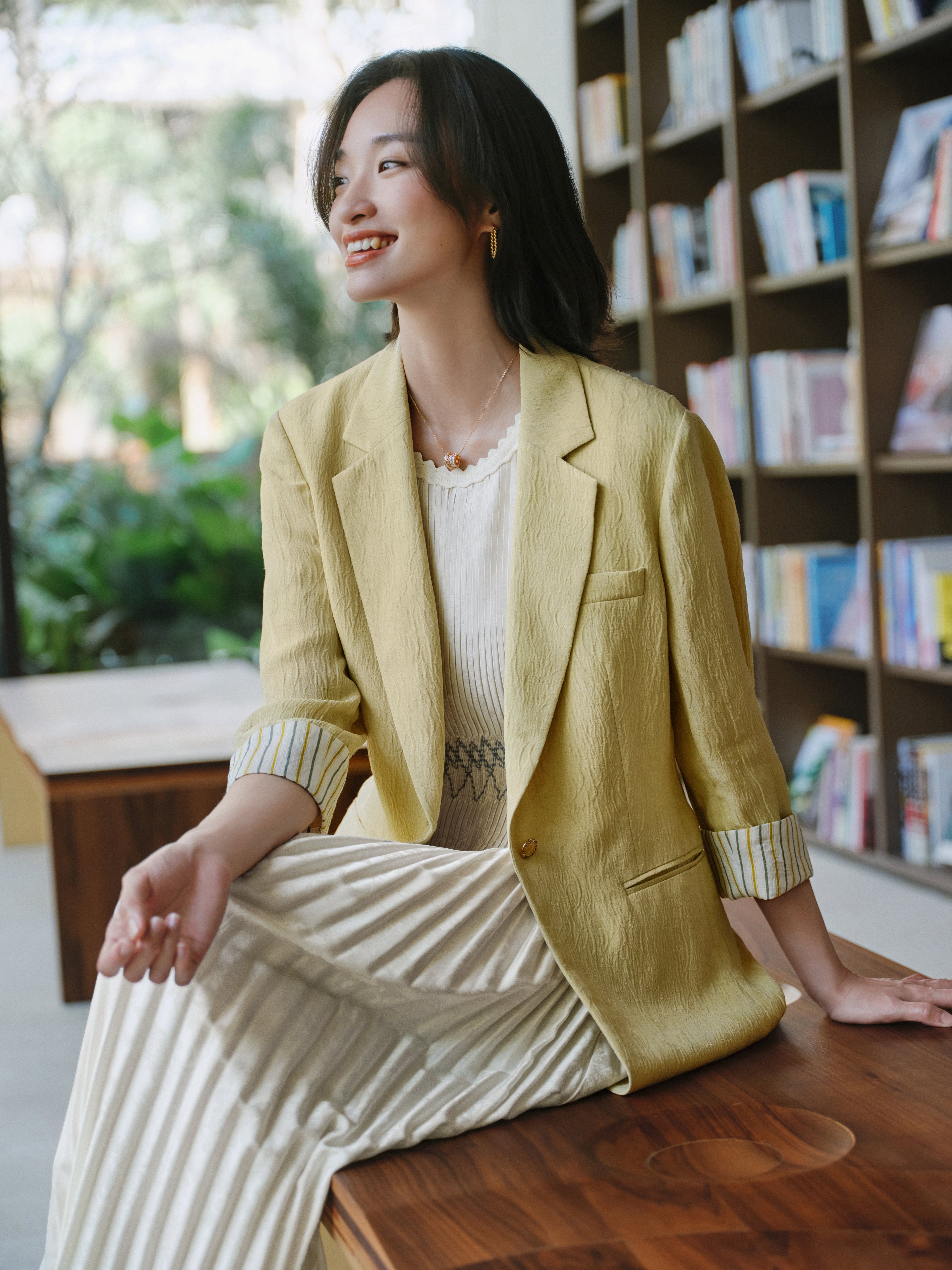 EP YAYING Linen Blazer