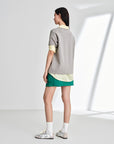 EP YAYING Stretch Comfortable Embroidered Short Sleeve Top