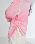 EP YAYING Gradient Knit Drawstring Waist Sweater Top