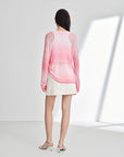 EP YAYING Gradient Knit Drawstring Waist Sweater Top