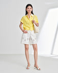 EP YAYING Linen Embroidered Blouse