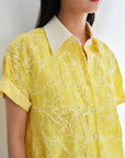 EP YAYING Linen Embroidered Blouse