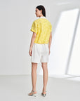 EP YAYING Linen Embroidered Blouse