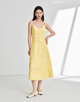 EP YAYING Linen Embroidered Maxi Dress