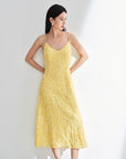 EP YAYING Linen Embroidered Maxi Dress
