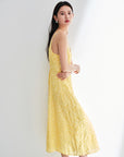 EP YAYING Linen Embroidered Maxi Dress