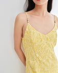 EP YAYING Linen Embroidered Maxi Dress