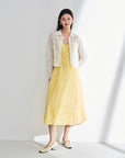 EP YAYING Linen Embroidered Maxi Dress