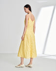EP YAYING Linen Embroidered Maxi Dress