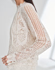 EP YAYING Cotton-Linen-Silk Blend Knit Pullover