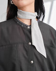 EP YAYING Black Wool Loose Fit Jacket
