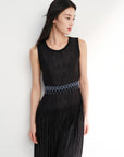 EP YAYING Sleeveless Waist-Cinched Pleated Dress