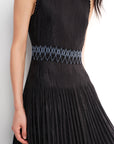 EP YAYING Sleeveless Waist-Cinched Pleated Dress