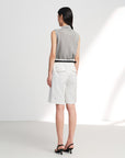 EP YAYING Commuter Polo Collar Knitted Button-Up Vest