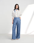 EP YAYING Linen Straight Leg Pants