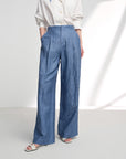 EP YAYING Linen Straight Leg Pants