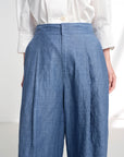 EP YAYING Linen Straight Leg Pants