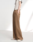 EP YAYING Silk Straight Trousers
