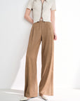 EP YAYING Silk Straight Trousers