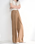 EP YAYING Silk Straight Trousers