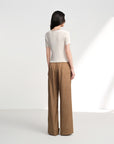 EP YAYING Silk Straight Trousers