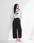 EP YAYING Relaxed Airy Crinkle Ankle Pants