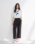 EP YAYING Relaxed Airy Crinkle Ankle Pants