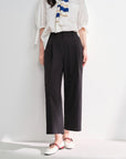 EP YAYING Relaxed Airy Crinkle Ankle Pants
