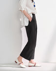EP YAYING Relaxed Airy Crinkle Ankle Pants