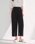 EP YAYING Relaxed Airy Crinkle Ankle Pants