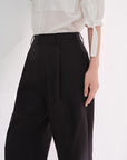 EP YAYING Relaxed Airy Crinkle Ankle Pants