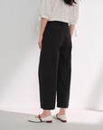 EP YAYING Relaxed Airy Crinkle Ankle Pants