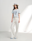 EP YAYING Cotton Blend High-Waist Jeans