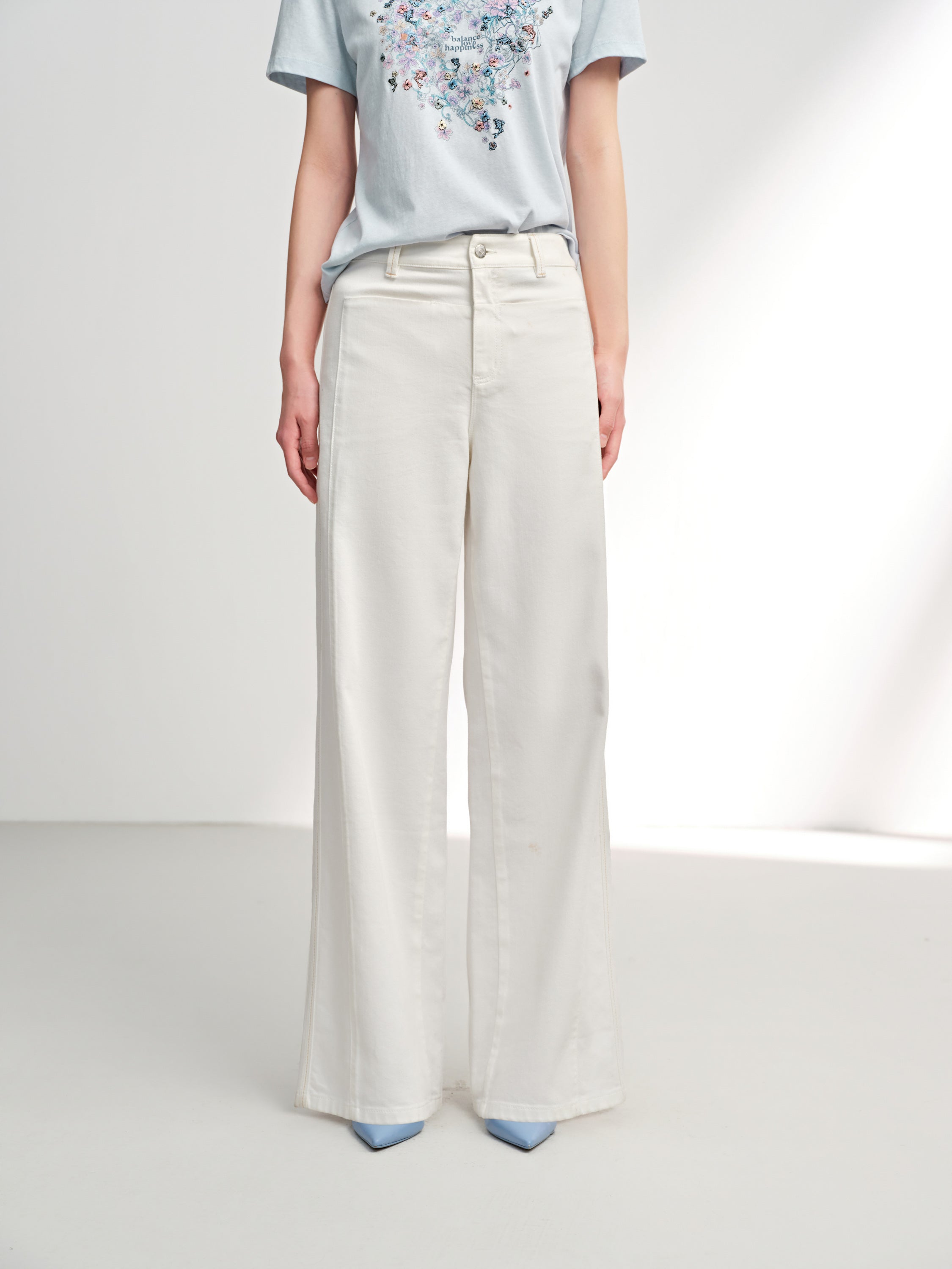 EP YAYING Cotton Blend High-Waist Jeans