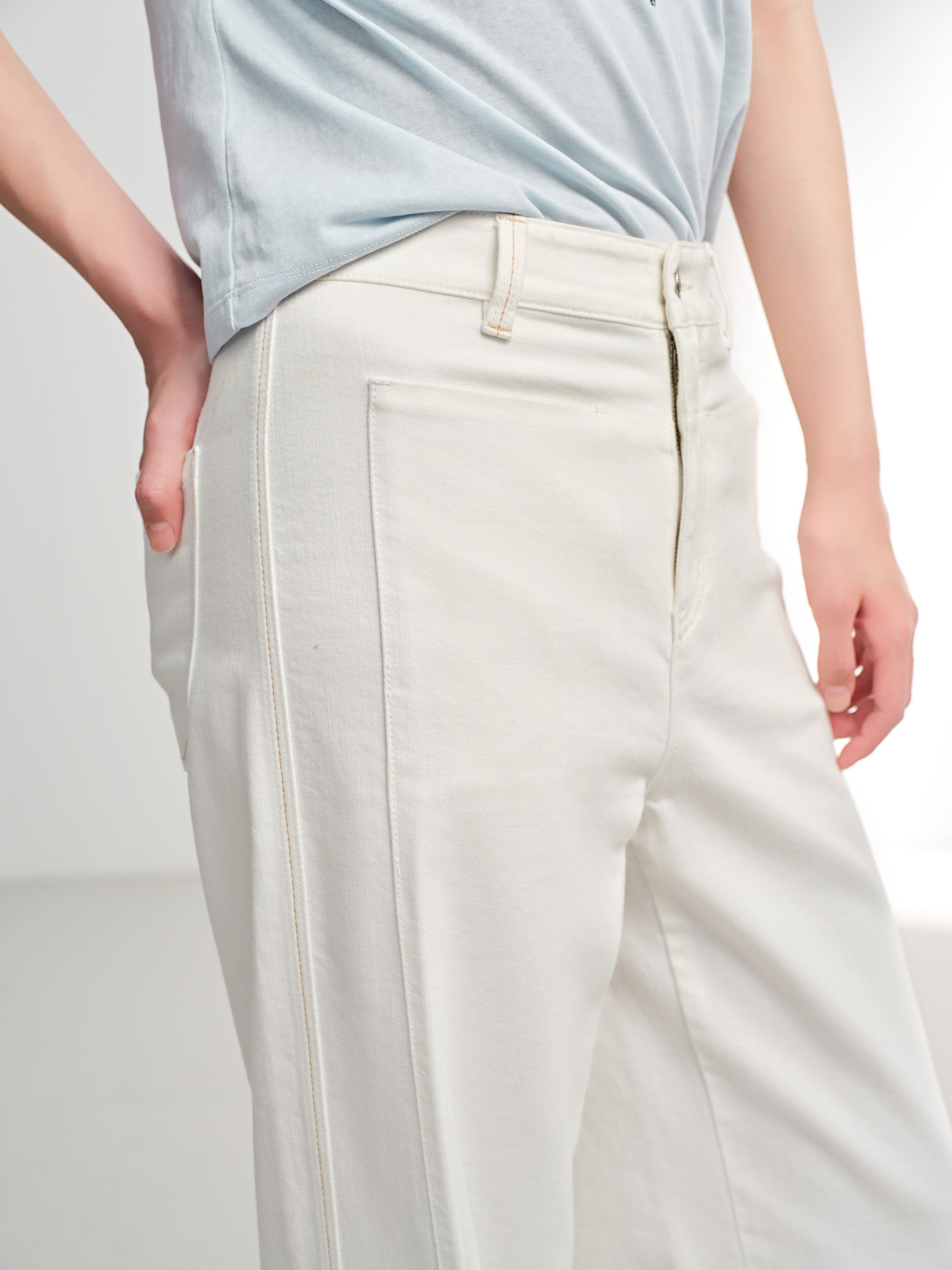 EP YAYING Cotton Blend High-Waist Jeans