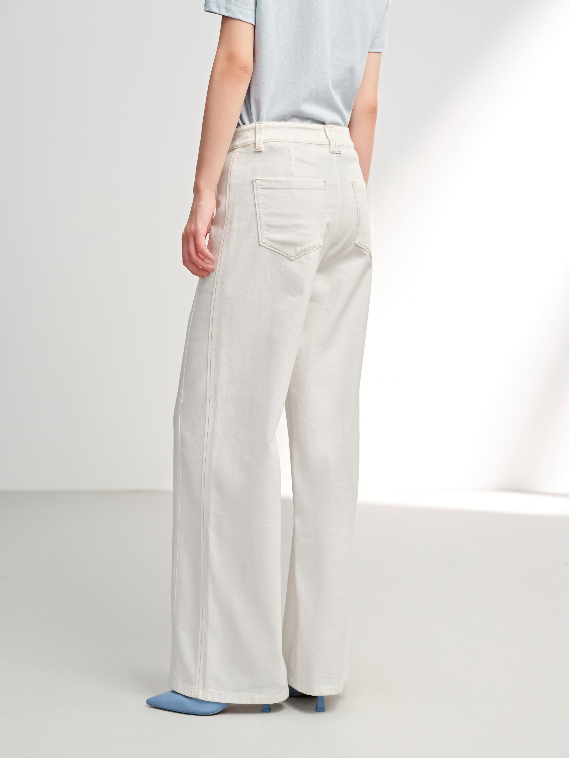 EP YAYING Cotton Blend High-Waist Jeans
